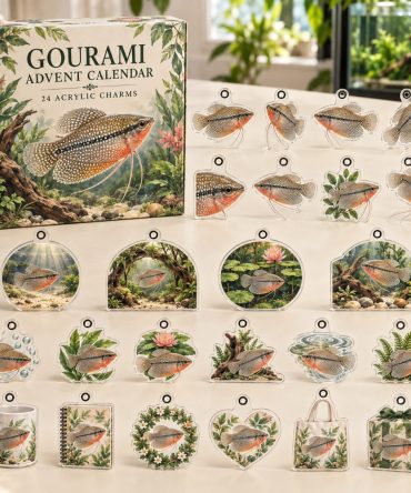Gourami Acrylic Charm Advent Set — 24 Tropical Fish Ornaments, Gift-Ready Holiday Countdown For Aquarium Lovers
