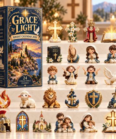 Grace Light 2026 Holiday Devotional Countdown — 24-Day Acrylic Charm Advent Calendar, Uplifting Christian Gift For Christmas