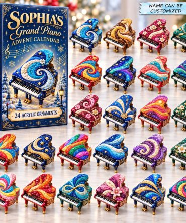 2026 Grand Piano Advent Calendar – 24-Day Countdowns With 24 Acrylic Grand Piano Charms, Luxurious Gift For Musicians