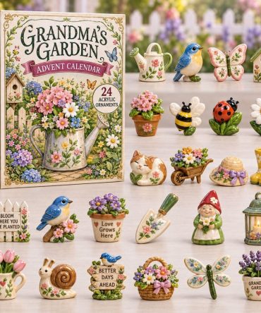 Grandma'S Garden 2026 Advent Calendar - 24-Day Acrylic Charm Set, Vintage Floral Keepsakes & Family Gift