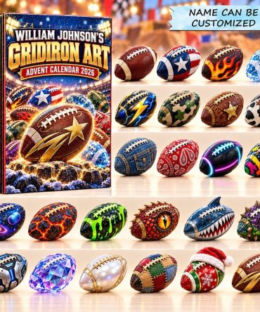Gridiron Art Collector'S Advent Calendar 2026 — 24-Day Football-Themed Countdown With Acrylic Art Charms, Unique Fan Decor