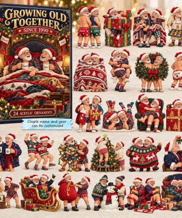 2026 Growing Old Together 'His Love' Countdown — 24 Acrylic Charm Keepsakes, Masculine Romantic Advent Gift For Husband Or Partner