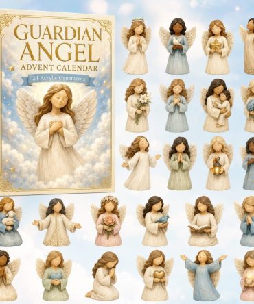 Radiant Guardian Angel Advent Calendar 2026 - 24-Day Acrylic Charm Countdown, Luminous Keepsakes & Gift Box