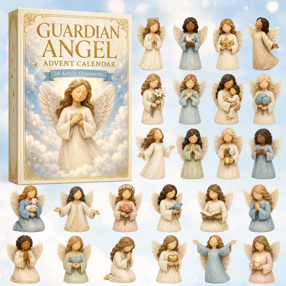 Radiant Guardian Angel Advent Calendar 2026 - 24-Day Acrylic Charm Countdown, Luminous Keepsakes & Gift Box