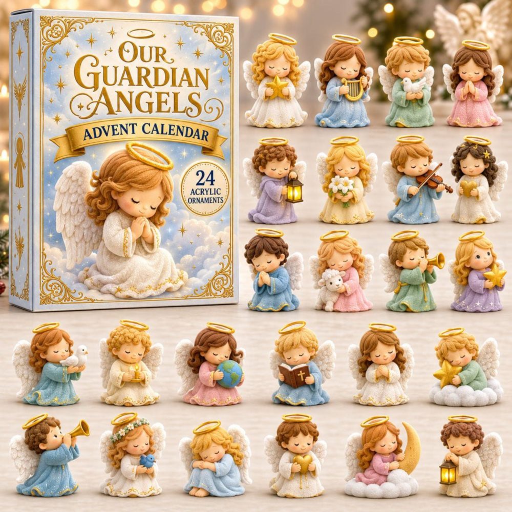 2026 Guardian Angels Advent Calendar - 24-Day Acrylic Charm Countdown For Faith, Gifts & Family Keepsakes