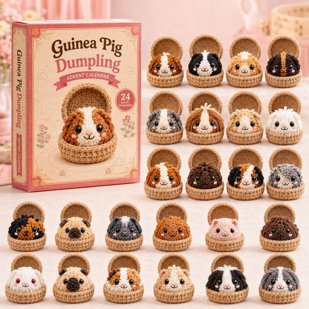 Guinea Pig Dumpling 2026 Advent Calendar — 24-Day Cute Animal Countdown With Acrylic Dumpling Charms, Gift