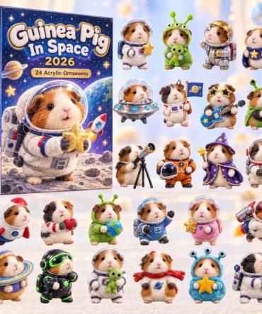 Guinea Pig In Space Advent Calendar 2026 — 24 Astronaut-Themed Acrylic Charms , Spacey & Playful Gift For Kids & Pet Fans
