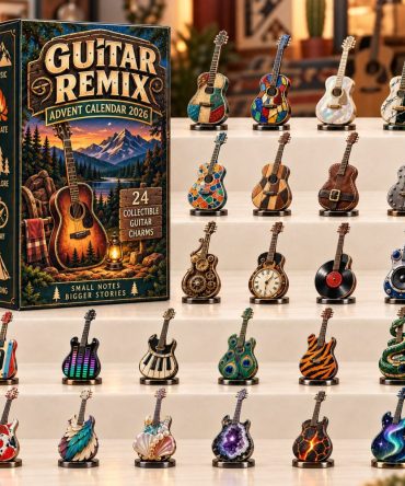 Guitar Remix 24-Day Musician Countdown - Acrylic Guitar Charms & Daily Riffs, Perfect Holiday Gift For Players And Songwriters