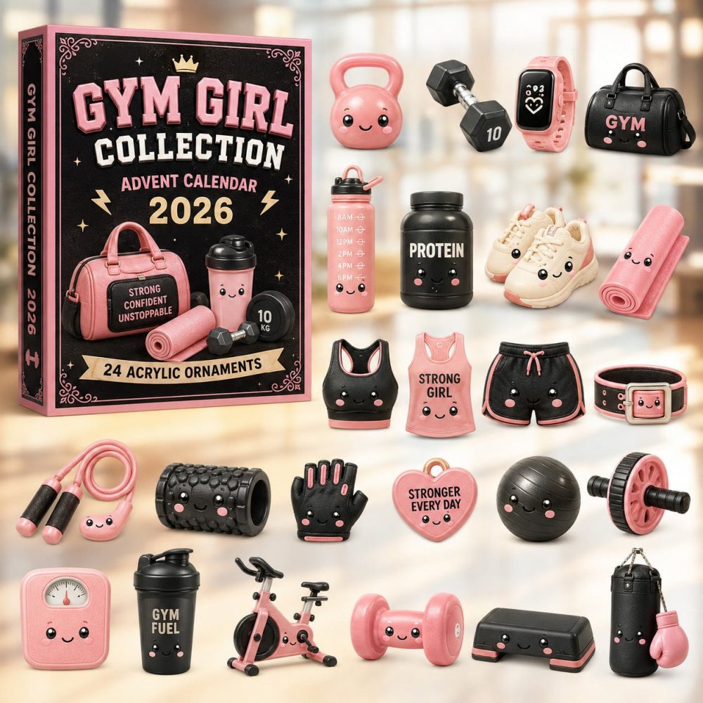 Gym Girl Collection Advent Calendar 2026 — 24-Day Fitness Charm Countdown, Acrylic Keepsakes & Motivation Gifts For Women Who Lift