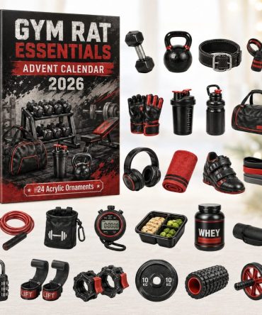 Gym Rat Essentials Countdown Calendar 2026 — 24-Day Fitness Charm Advent, Acrylic Tokens For Workout Fans & Motivation Gifts