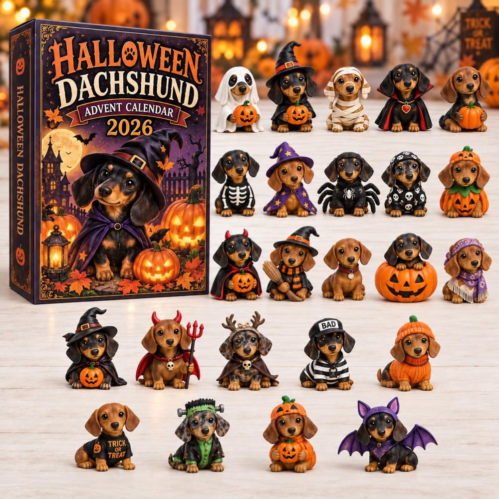 Halloween Dachshund Countdown 2026 — 24-Day Cute & Spooky Acrylic Charm Advent Featuring Dressed-Up Dogs For Family Fun