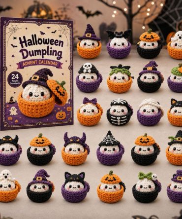 Halloween Dumpling 24-Day Treat Calendar With 24 Cute Acrylic Charms — 2026 Kawaii Spooky Countdown & Gift For Kids And Collectors