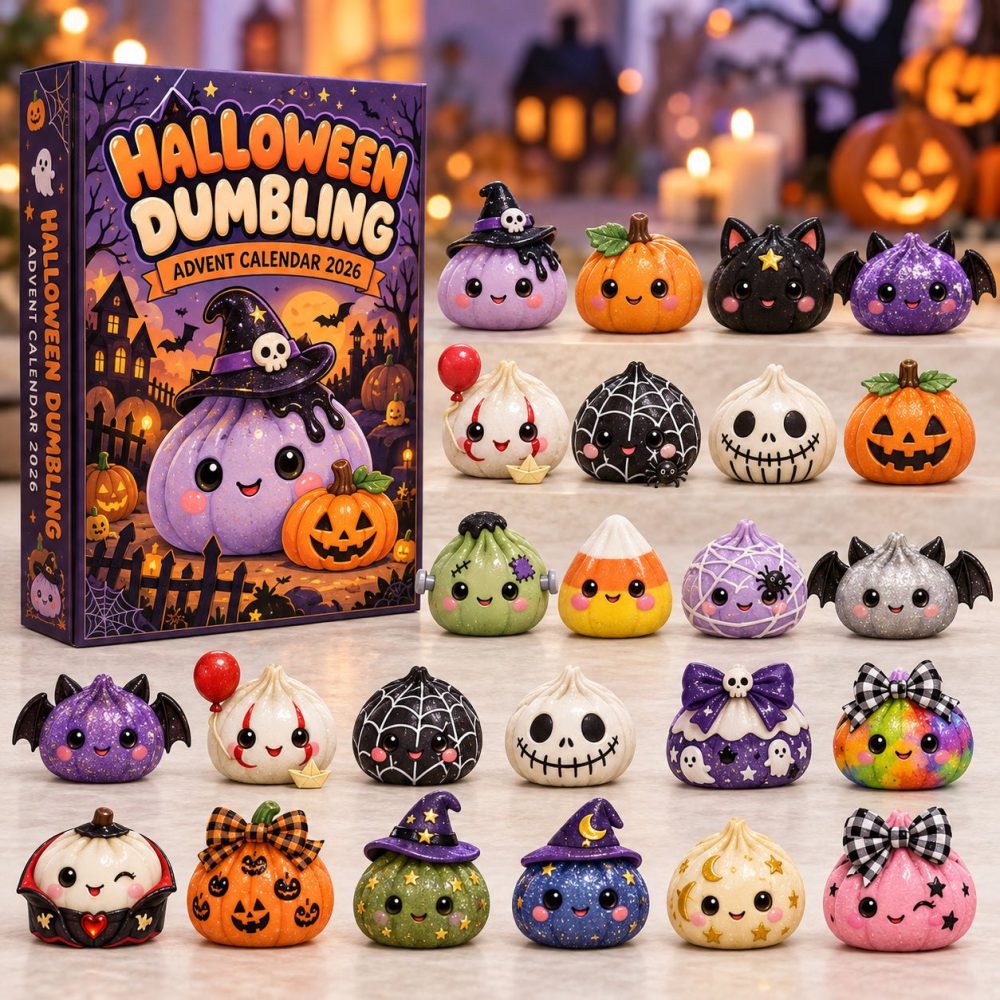 2026 Spooky Halloween Dumpling Countdown — 24 Adorable Acrylic Dumpling & Treat Charms For Playful Halloween Decor And Gift Surprises