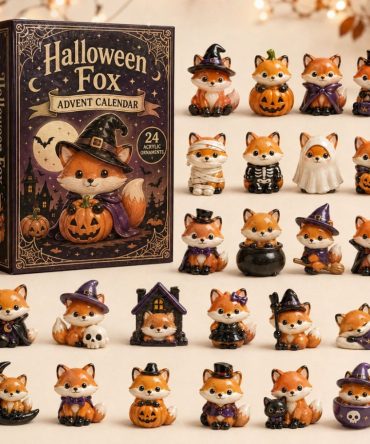 Halloween Fox 2026 Advent Calendar — 24-Day Acrylic Charm Countdown, Fox-Themed Spooky Seasonal Keepsake & Giftable Decor