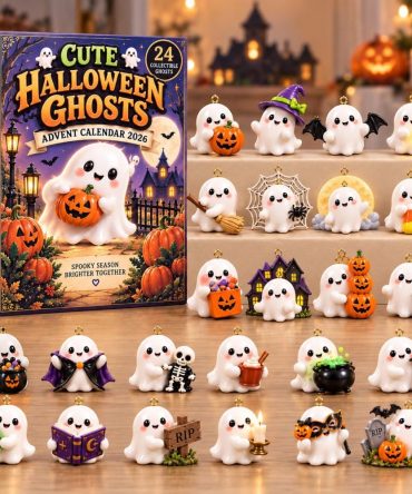 2026 Halloween Ghost Advent Calendar — 24 Spooky Acrylic Charms, Haunted Countdown Gift With Glow & Stickers
