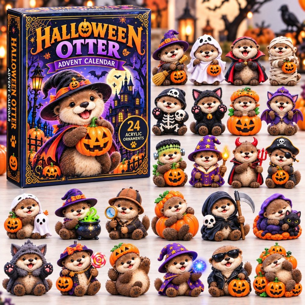 Halloween Otter Countdown 2026 — 24-Day Cute & Spooky Acrylic Charm Advent For Kids, Parties, And Seasonal Displays