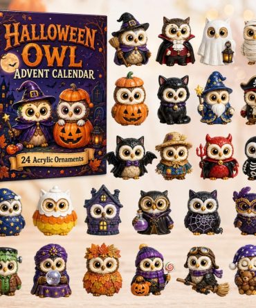 Halloween Owl 2026 Countdown Calendar — 24-Day Spooky & Stylish Advent With Acrylic Charms, Perfect Trick-Or-Treat Countdown Gift