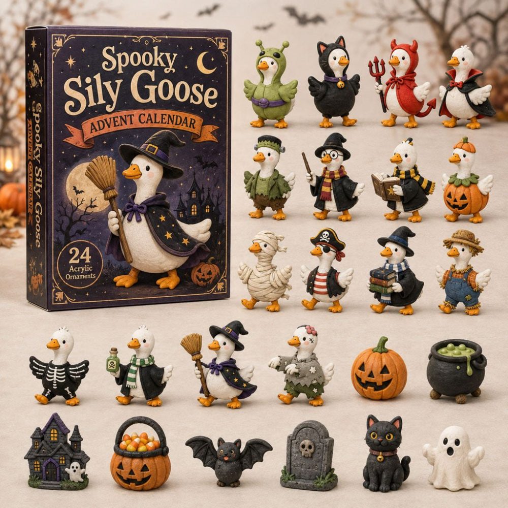 Silly Goose Halloween 2026 Advent Calendar — 24-Day Acrylic Charm Countdown, Whimsical Goose Spooktacular Gift For Kids & Adults