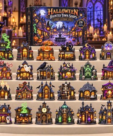 Halloween Village 2026 Advent-Style Countdown — 24-Day Spooky Acrylic Charm Set For Seasonal Home Decor & Party Countdowns