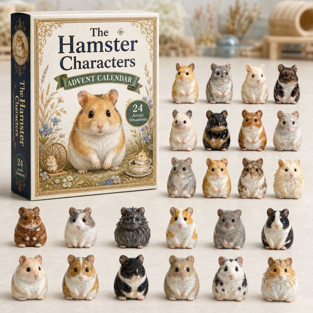Adorable Hamster Characters 2026 Advent Calendar — 24-Day Acrylic Charm Countdown, Collectible Hamster Figurine Set & Gift