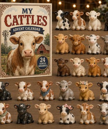 Happy Cow 2026 Advent Calendar — 24-Day Acrylic Charm Countdown, Barnyard Cow Collectibles & Cute Farm Gift For Kids
