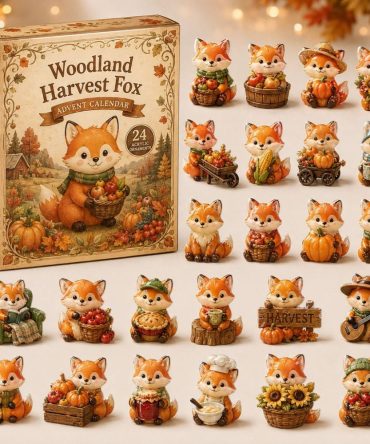 Harvest Fox 2026 Advent Calendar — 24-Day Acrylic Charm Countdown, Rustic Autumn Fox Collectibles & Seasonal Gift