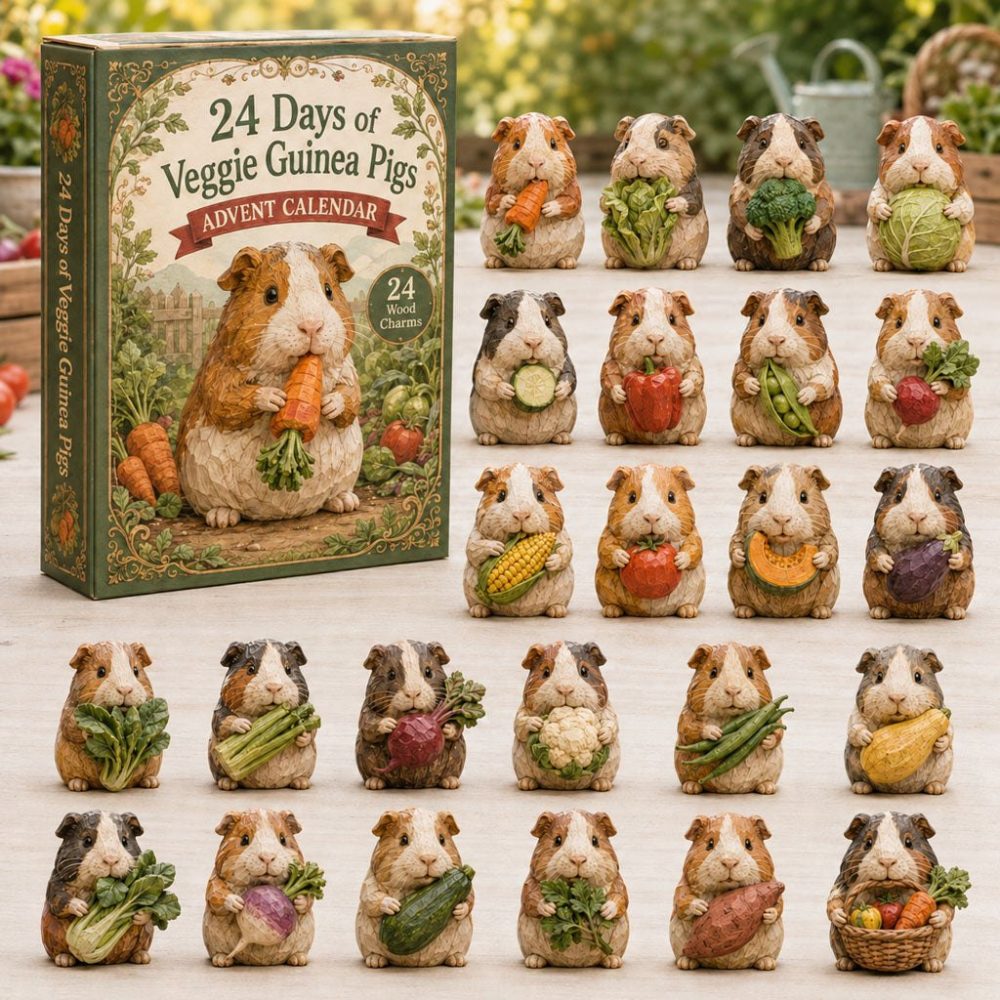 Autumn Harvest Guinea 2026 Advent Calendar — 24-Day Wooden Charm Countdown, Cozy Fall Decor & Gift-Ready Display