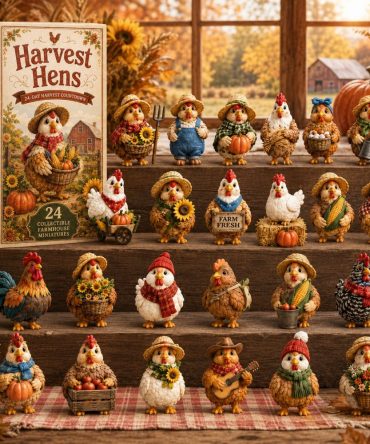 Harvest Hens Autumn Countdown 2026 – 24-Day Acrylic Charm Advent Featuring Farm-Fresh Hens & Harvest Icons