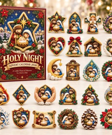 Heart Frame Holy Night 2026 Advent Calendar — 24-Day Acrylic Charms Countdown, Romantic Nativity Keepsakes & Holiday Gift
