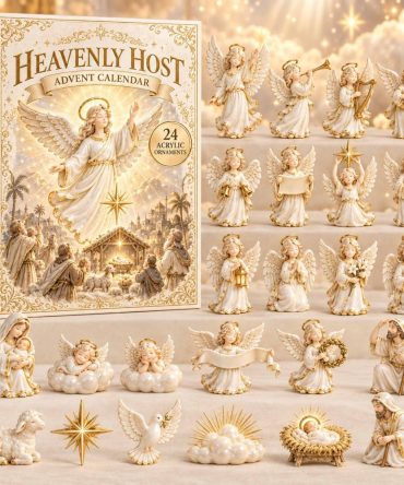 2026 Heavenly Host Nativity Advent - 24 Acrylic Charms Countdown Calendar, Angelic Holiday Decor & Keepsake Gift For Christmas