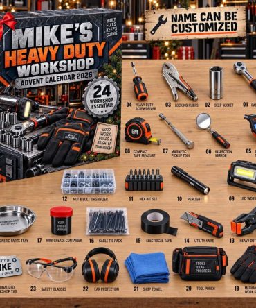 Heavy-Duty Workshop 24-Day Mechanics Countdown - Durable Acrylic Charms & Daily Tool Surprises For Auto And Woodworkers