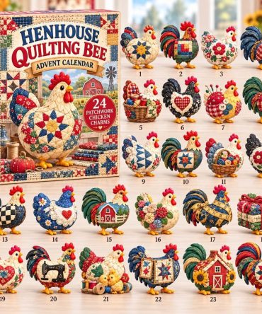 2026 Henhouse Quilting Bee Advent Calendar - 24-Day Acrylic Charms, Quilting & Sewing Theme Holiday Countdown For Crafters