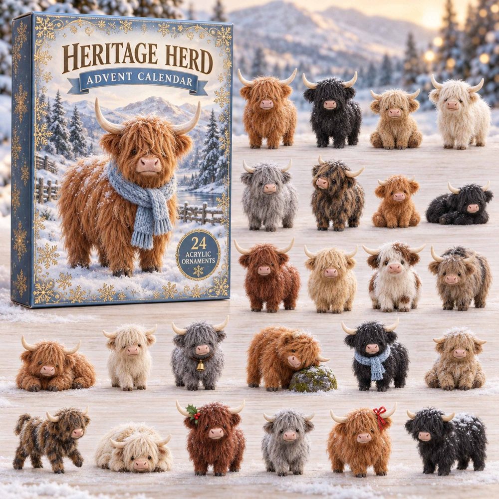 Heritage Herd 24-Day Acrylic Charm Advent Countdown — Classic Farm & Heritage Animal Charms For Nostalgic Holiday Decorating & Gifts