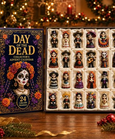 Day Of The Dead 2026 Miniature Advent Calendar — 24-Day Sugar Skull Acrylic Charms, Mexican Holiday Collectible