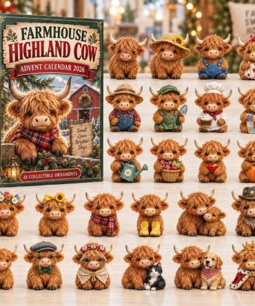 Charming Highland Cow Advent Countdown — 24-Day Collectible Acrylic Charms For Christmas Decor & Unique Holiday Gifts