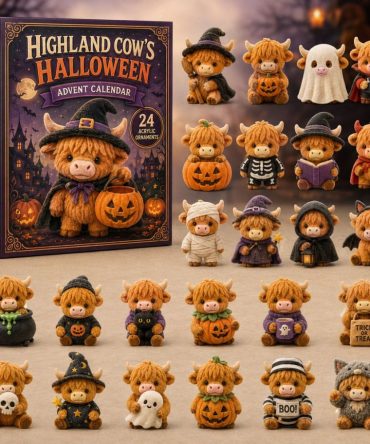 Highland Cow Cauldron 2026 Advent — 24-Day Charming Countdown With Acrylic Charms, Rustic Farmhouse & Cozy Fall Gift Idea
