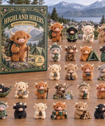Highland Hikers 24-Day Acrylic Charm Holiday Countdown — Outdoor Adventure Advent With Scottish Trails, Boots & Nature Icons For Gift-Giving