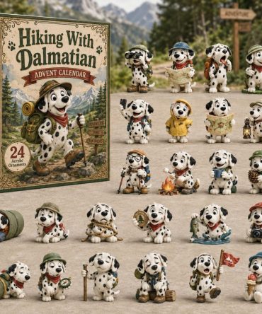 Hiking Dalmatian 2026 Advent Calendar — 24-Day Acrylic Charm Countdown With Outdoor Dog Adventure Designs