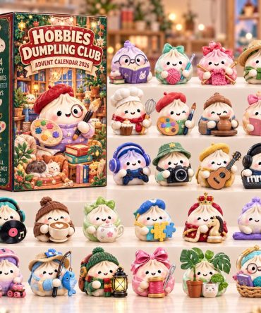 2026 Hobbies Dumpling Club Advent Set - 24 Cute Acrylic Charms, Daily Diy & Hobby-Themed Countdown For Crafters & Kids