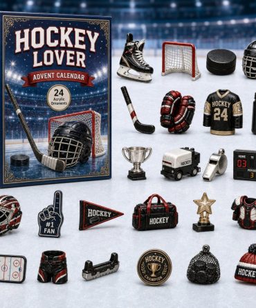 2026 Hockey Lover Fan Countdown Calendar — 24-Day Acrylic Hockey Charms, Ultimate Gift For Players, Coaches & Fans