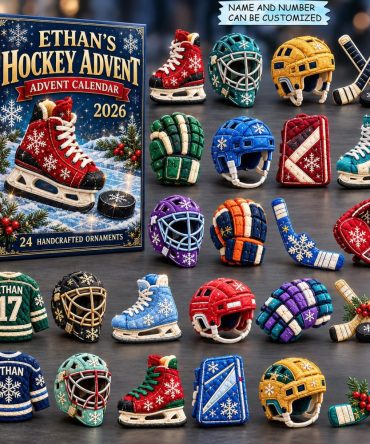 2026 Hockey Fan 24-Day Advent Calendar With Acrylic Gear Charms — Winter Sports Countdown Gift For Players & Fans, Limited Edition