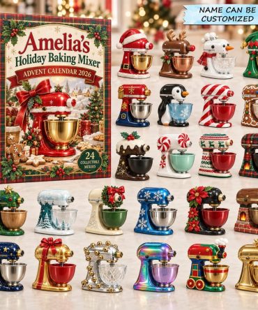 Holiday Baking Mixer Advent Calendar 2026 — 24-Day Acrylic Charm Set With Kitchen & Baking Icons For Foodie Gifts