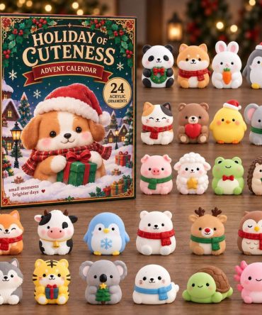 Holiday Of Cuteness Advent Calendar — 24 Kawaii Mini Surprises & Acrylic Charms, Cute Collectible Countdown For Kids And Teens