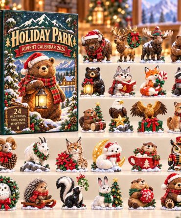 2026 Holiday Park Countdown Calendar — 24 Acrylic Charm Keepsakes, Festive Miniatures For Family Holiday Decor & Gifts