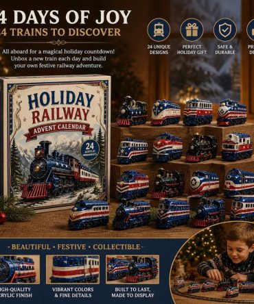 Holiday Railway 24-Day Advent Calendar 2026 — Train Lover'S Acrylic Charm Countdown, Collectible Festive Diorama Set