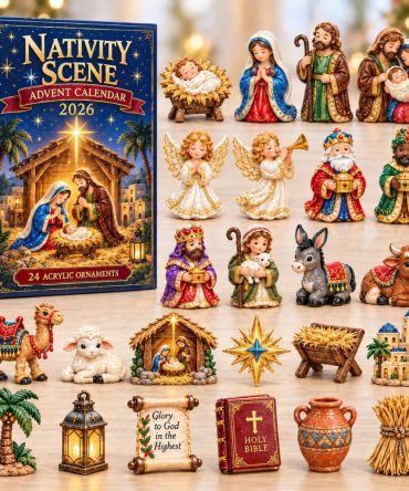 2026 Holy Nativity Story 24-Day Advent Countdown — Acrylic Faith Charms, Inspirational Christian Holiday Gift