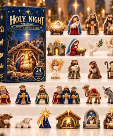 Starlit Holy Night Nativity 2026 Advent — 24-Day Acrylic Charm Countdown Calendar, Classic Nativity Scene Gift For Christmas