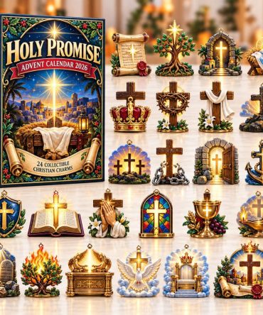 Holy Promise 2026 Advent Calendar - 24 Days Of Scripture Promises With Acrylic Charms, Daily Blessing Countdown Gift