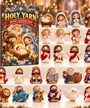 Holy Yarn Faith Advent Calendar 2026 — 24 Religious & Craft Acrylic Charms, Inspirational Countdown Gift For Knitters & Families