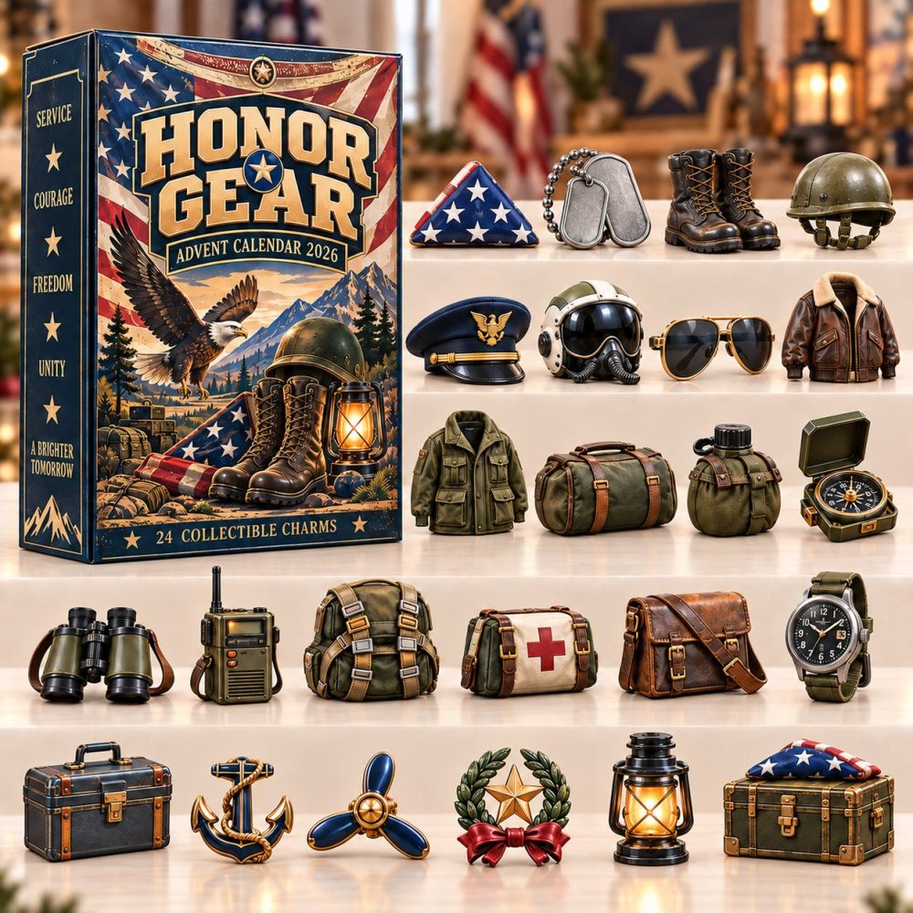 Honor Gear 24-Day Military-Themed Countdown Gift - Acrylic Charms & Collectible Tokens For Service Members And Supporters